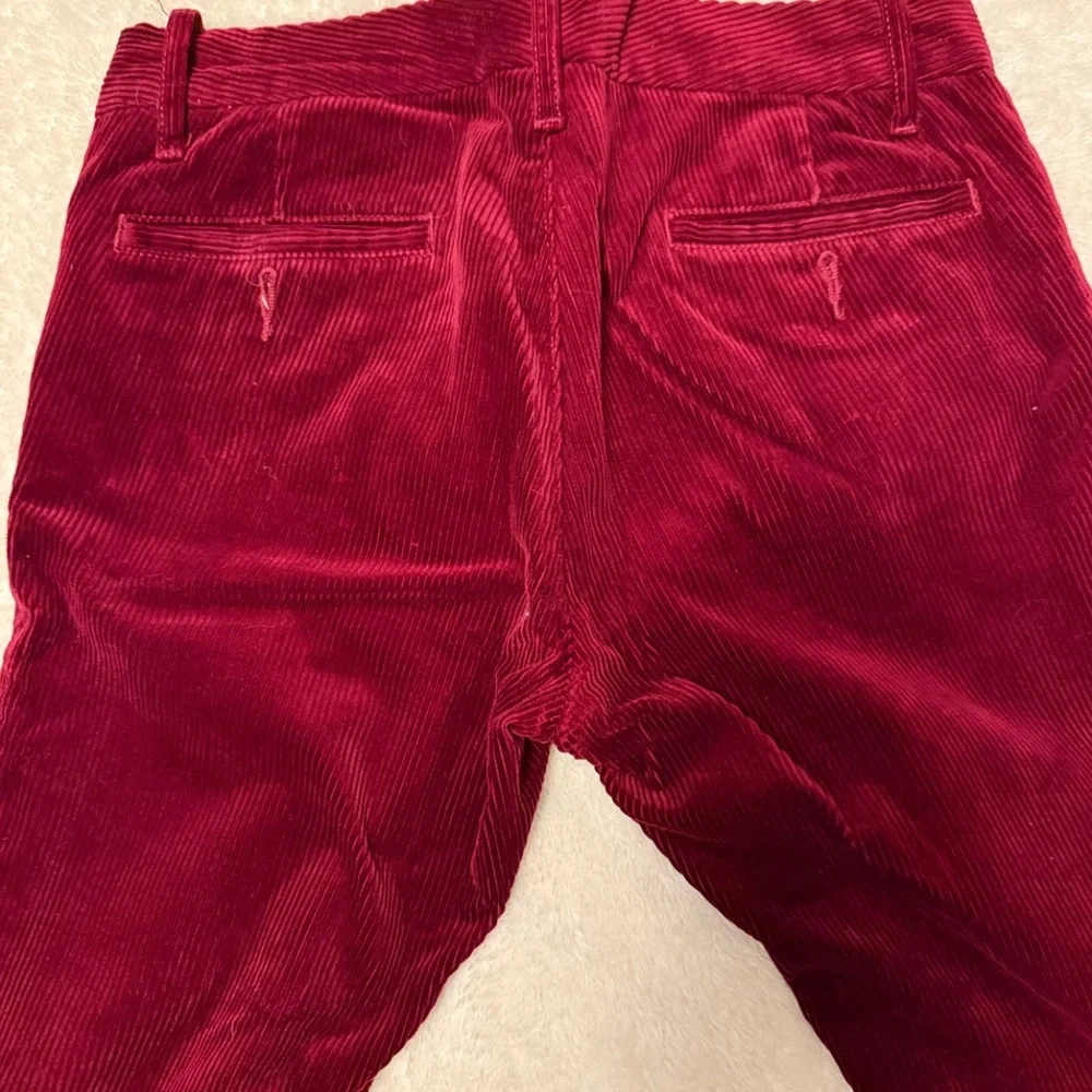 Vintage Rugby Ralph Lauren Maroon/Red/Cabernet Corduroy Pants - Size 4 - Picture 2 of 3